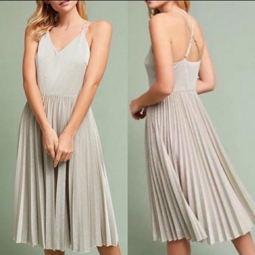 Silver Anthropologie Dress